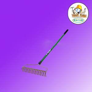 14 Tines Steel Farming Bow Hay Rake with Wooden Fiberglass Handle